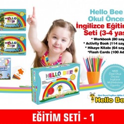 Hello Bee 1 Okul Öncesi İngilizce Eğitim Seti ( 3-4 Yaş )