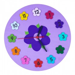3-12 Yaş Ahşap Papatya Çiçek Saat Maketi Stem Atölye Kiti