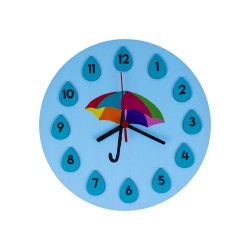 3-12 Yaş Ahşap Şemsiye Saat Maketi Stem Atölye Kiti