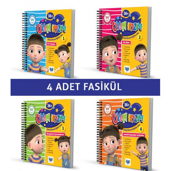 Mavi Kitap İlk Öğretmenim Annem ile Oyun İkizim (16'lı Eğitim Seti) 4-5-6 Yaş 