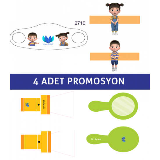 Mavi Kitap İlk Öğretmenim Annem ile Oyun İkizim (16'lı Eğitim Seti) 4-5-6 Yaş 