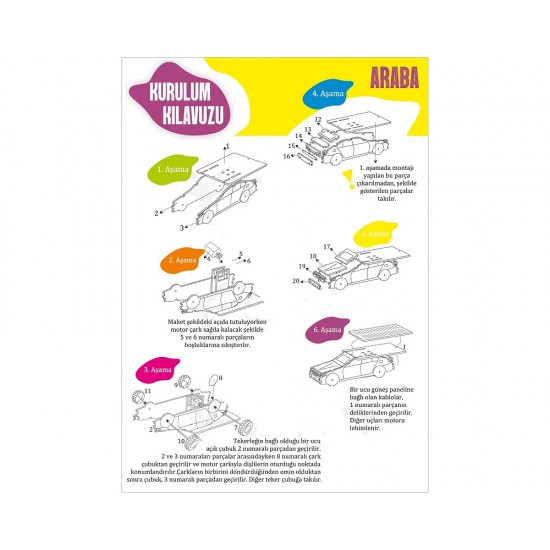 5-12 Yaş Güneş Enerjili Araba Stem Atölye Kiti