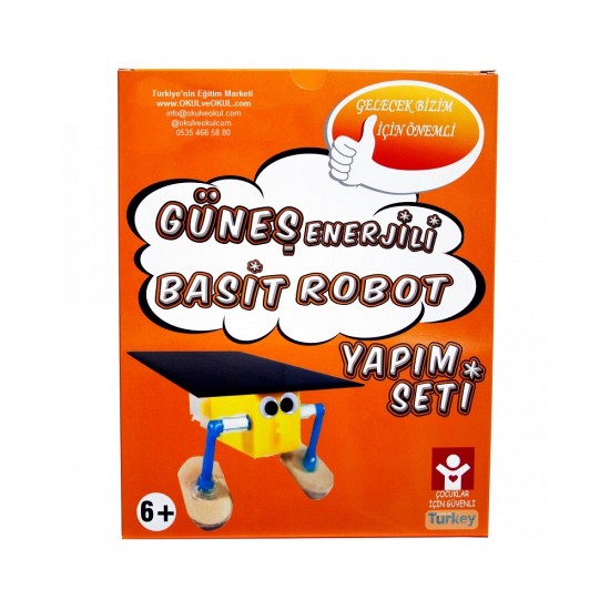 5-12 Yaş Güneş Enerjili Basit Robot Yapım Seti Stem Atölye Kiti