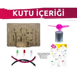 5-12 Yaş Rüzgar Enerjili Ev Yapım Seti Stem Atölyesi